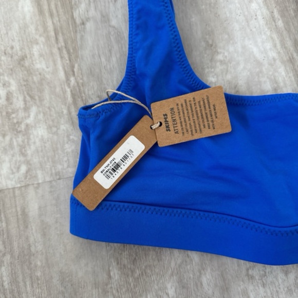 NWT Skims Scoop Tank Bikini Swim Top Cobalt Blue XXS - Picture 3 of 3